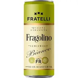 Напій винний Fratelli Fragolino Bianco білий напівсолодкий слабоалкогольний ігристий 6-6.9% 0.33 л (828585)