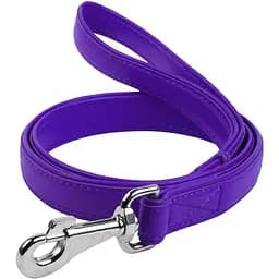 Поводок для собак Waudog Glamour кожаный, фиолетовый