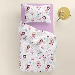 Дитяча постільна білизна в ліжечко FAIRIES CS9, рожевий (FairiesFlowersRose_46Camellia_140) - мініатюра 2