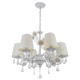 Люстра підвісна Brille з абажуром класична E14 WH (BCL-726S/6)