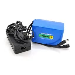 Акумуляторна батарея літієва QiSuo 24V 12A з елементами Li-ion 18650 + зарядний пристрій 25.2V3A DC5.5x2.1, (110x76x67mm)