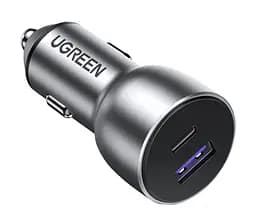 Зарядний адаптер для авто UGREEN CD213 2 порти C + U 52.5W сірий - мініатюра 3