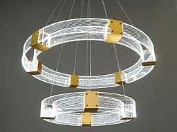 LED люстра підвісна на два кільця Diasha 1022-400+600 - мініатюра 2