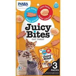 Ласощі для котів Inaba Juicy Bites соковиті снеки зі смаком риби та молюсків 33.9 г (3 шт. х 11.3 г)