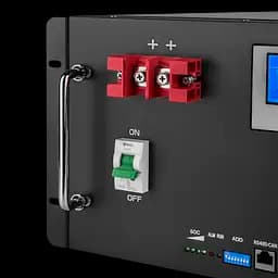 Акумулятор LP LiFePO4 48V (51,2V) - 100 Ah (5120Wh) (Smart BMS 100A) з LCD RM - мініатюра 5