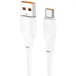 Кабель Hoco X93 USB to Type-C 27W 1 м TPE TPE connectors білий