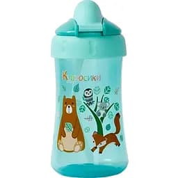 Поильник-непроливайка Курносики с силиконовой трубочкой 320 мл салатовый (7025 сал)