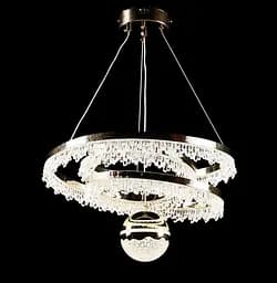 Люстра стельова LED Splendid Ray L152/2, 2 лампи, золота та біла, регульована висота 50-120 см - мініатюра 4