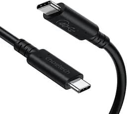 Кабель USB 4.0 Thunderbolt Type-C M-M, 0,8 м, Gen 3 100W 40Gbps 8K@60Hz Choetech