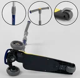 Самокат Best Scooter 62х17х31 см Чорно-жовтий 000231460 - мініатюра 3