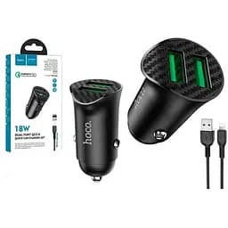 Зарядний пристрій Hoco Z39 lightning QC3.0 2 x USB/18W