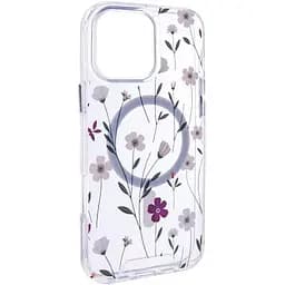 Чохол Epik TPU+PC Clear Garden with MagSafe для Apple iPhone 16e/17e 6.1" Cherry Petal