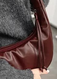 Жіноча сумка Sambag HOBO S бургунді 30 х 13 х 8 см (53100013) - мініатюра 7