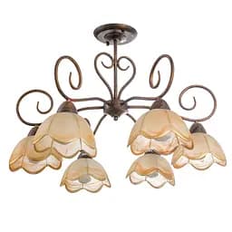 Люстра потолочная Brille кованая флористика E27 60W BR (BKL-162C/6)