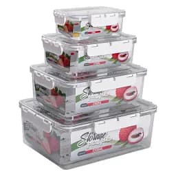 Набір лотків для харчових продуктів Yiwu HP-27-5 4 штуки 0.7 л 1.7 л 3.3 л 5.7 л білий