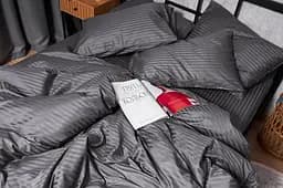 Комплект постільної білизни Moon&Star Satin Stripe Stripe Black Дитячий 110x140 см наволочки 2x40x40 см - мініатюра 6