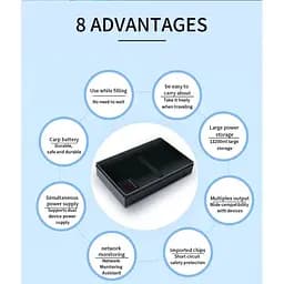 ДБЖ UPS для роутера DC1018P 12V/ 9V/ 5V 10400 mAh для пристроїв постійного струму DC дизайн 2 чорний - мініатюра 10