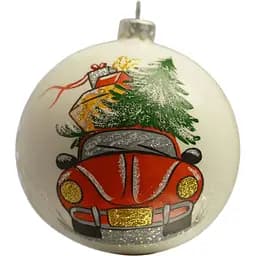 Ялинкова прикраса Санта Шоп Різдвяне авто скло (4820001112412)