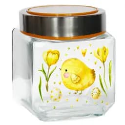 Банка скляна для зберігання Galleryglass Курча з віконною кришкою 500 мл (85006008)