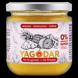 Джем без цукру Yagodar Ананас Апельсин Імбир 210 г