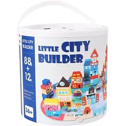 Деревянный конструктор Город Bambi C 75545 12 пазлов 88 деталей