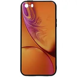 Чехол-накладка Toto Print Glass Space Case Apple iPhone SE/5s/5 Yellow