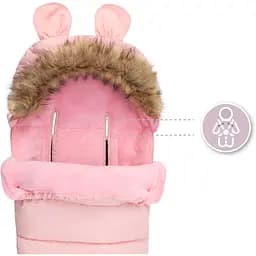 Зимовий конверт MoMi Sleeping bag pink рожевий - мініатюра 6