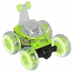 Радіокерована трюкова машина-перевертиш Stunt Car 9802 М-6-03 з підсвіткою та музикою, Зелена