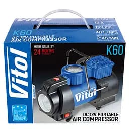 Компресор автомобільний Vitol 150 psi 15 A 40 л (K-60) - мініатюра 7