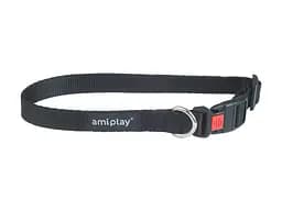 Нашийник для собак Amiplay Basic M 25-40*1,5 см - чорний