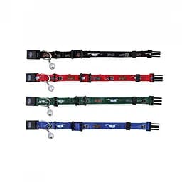 Нашийник для кошенят Trixie нейлон, з котиками та дзвіночком (кольори в асортименті)