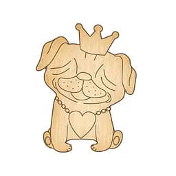 Заготовка брошки для розфарбовування "Закохана собачка-4" Fabrika Decoru FDZB-046