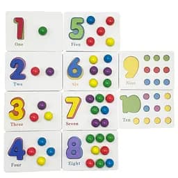 Дитячий набір Bambi C15055 Намисти картки, щипці, намистини дерев'яний