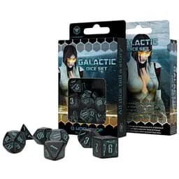 Набор кубиков Galactic Black & blue Dice Set , 7 шт. (SGAL67)