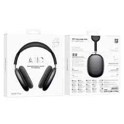 Накладні навушники Borofone BO35 Plus Adorable, ANC, BT headphones, BT5.4, AUX, 400mAh, 32h, 45h, grey - мініатюра 6