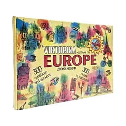 Детская настольная игра "Викторина ЕВРОПА" MKP0904 украинский и английский язык