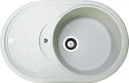 Кухонна мийка Adamant SHELL old stone 770x495x200 мм, з крилом 77 см - мініатюра 1