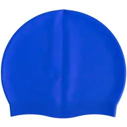 Шапочка для плавания Silicone Swim Cap, силиконовая, синего цвета, 22×19.5 см