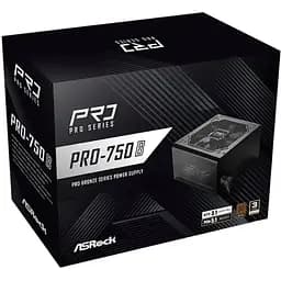 БЖ 750W ASRock PRO PRO-750B 120mm, 80+ Bronze, Retail (PRO-750B)