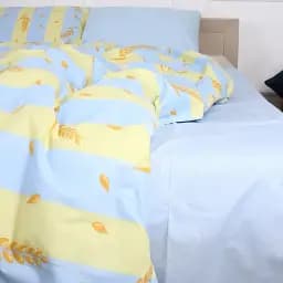 Простыня MirSon Еar of wheat бязь голубая 220х200 см