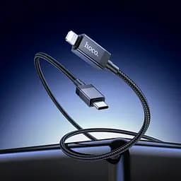Кабель Hoco Type-C для Lightning Generous PD Charging data cable with display X118 1 м 27W - мініатюра 3
