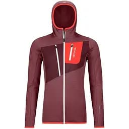 Флісова кофта Ortovox Fleece Grid Hoody W Burgundy S (1054-025.001.1152)