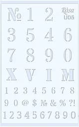 Трафарет многоразовый универсальный №U05 Алфавит 13×20 прозрачный 0,5мм Rosa Talent