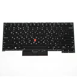 Клавіатура для ноутбука LENOVO (ThinkPad: T490s, T495s) rus, black, без фрейма, підсвічування клавіш(оригінал) - мініатюра 2
