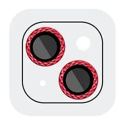 Захисне скло Metal Shine на камеру (у упак.) для Apple iPhone 15 (6.1) / 15 Plus (6.7) Червоний / Red