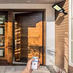 Вуличний ліхтар на стовп Solar sensor light BK-120-8COB-B з датчиком руху та сонячною панеллю - мініатюра 5