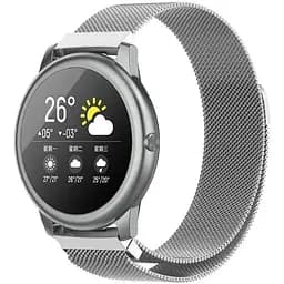 Ремінець DK Metal Ring Milanese Loop Magnetic 22mm для Xiaomi Haylou Solar LS05 (RT) (silver) - мініатюра 3