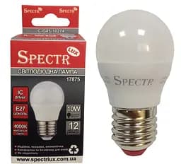 Лампа LED SPEKTR ДШ 10W-E27-4000K 900Lm C-G45-10274 (17875) TM СПЕКТР