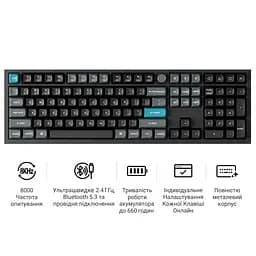 Клавіатура бездротова Keychron Q6 Ultra Keychron Red Switch Black RGB (Q6U-M1-UA) - мініатюра 8