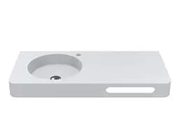 Умивальник Miraggio LOOP 1000 L (8813930) Mirasoft, Матовий, Підвісний, Білий - мініатюра 5